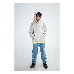 Repose AMS - Sudadera con capucha de algodón orgánico con logo | Gris jaspeado
