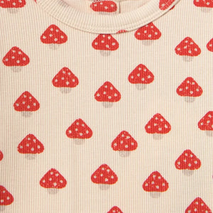 Tinycottons - Camiseta de algodón orgánico con estampado de setas | Crudo