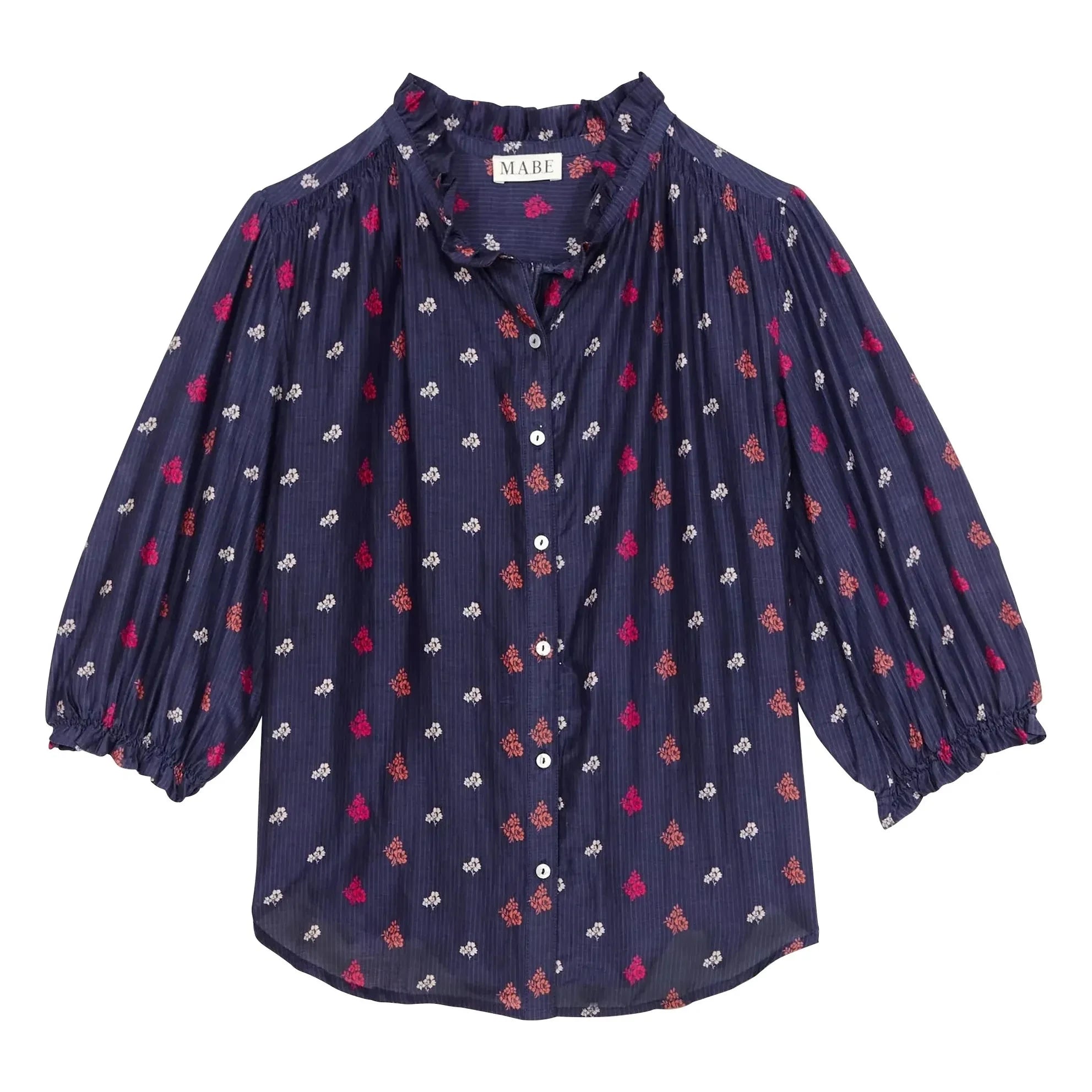 M.A.B.E. - Blusa de algodón Auden | Azul marino