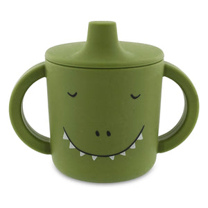 Trixie - Vaso de Aprendizaje de Silicona Mr. Dino | Verde