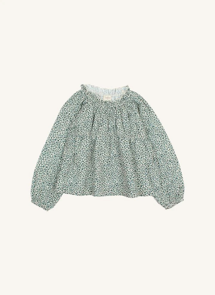 Búho - Blusa con volantes | Verde cedro