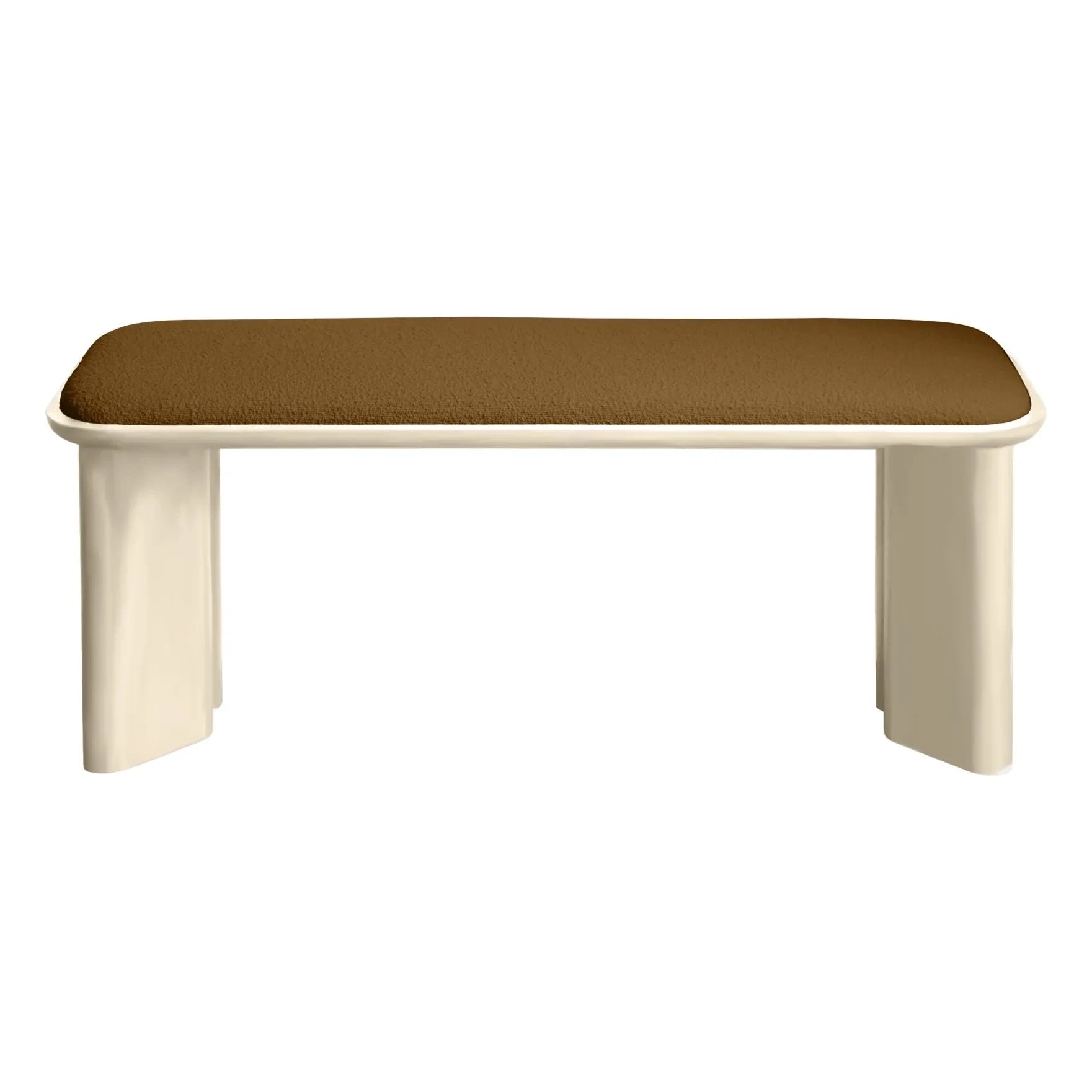 Gabrielle Paris - Banco de madera pulida Lazarus | Crema
