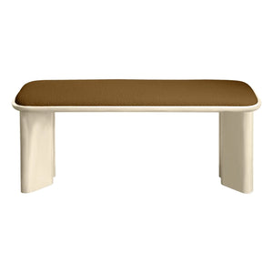 Gabrielle Paris - Banco de madera pulida Lazarus | Crema