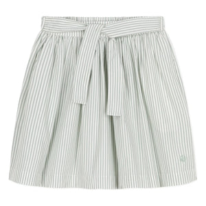 Petit Bateau - Falda de popelina de algodón orgánico Boncap | Blanco