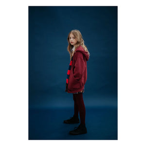 Repose AMS - Sudadera con cremallera de algodón orgánico | Burdeos