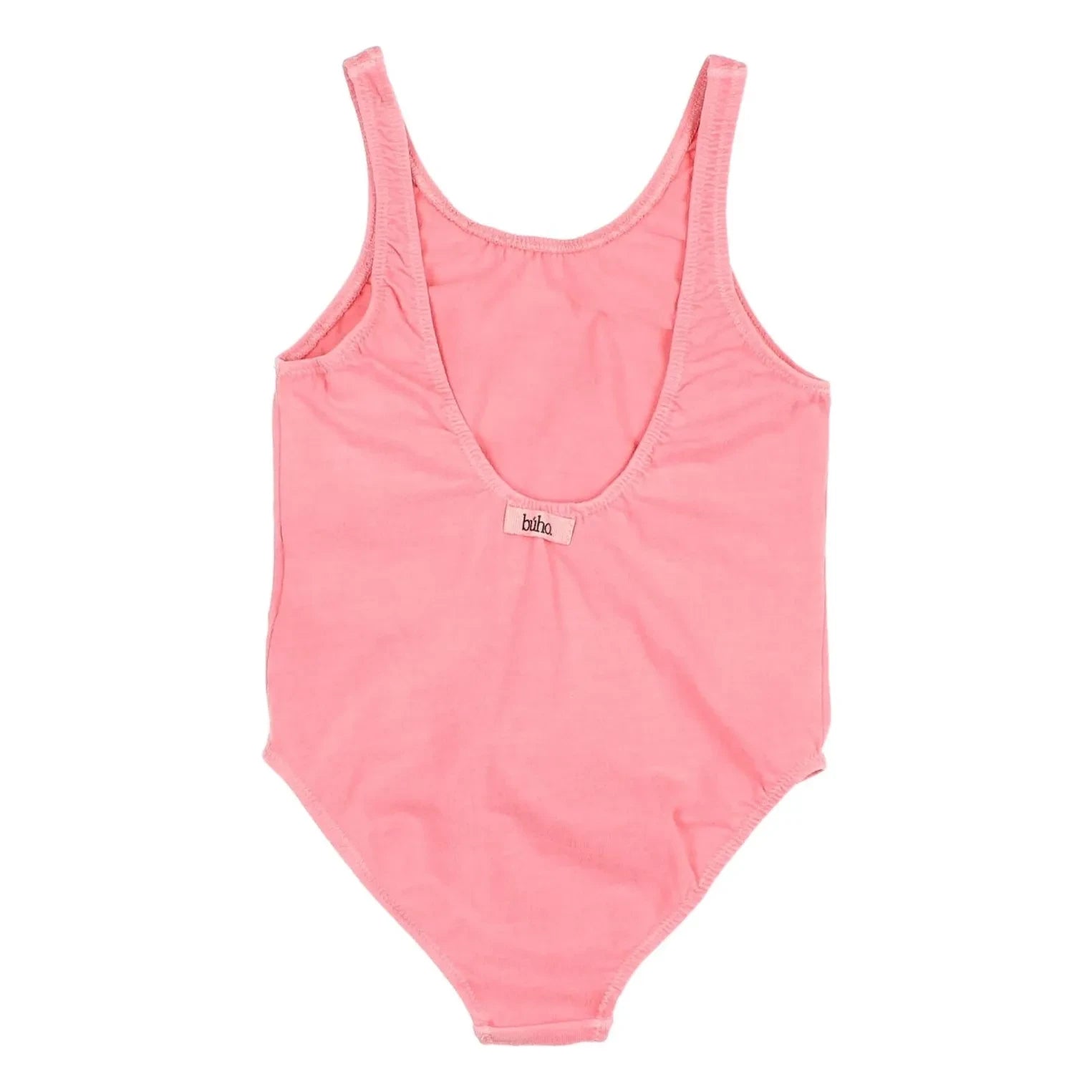 Búho - Bañador de algodón orgánico con estampado de fresas | Rosa suave