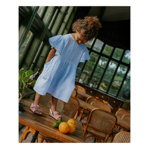 Fliink - Vestido Cha Cha a rayas | Azul claro