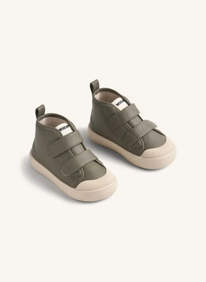 Wheat - Zapatillas Leo de cuero con efecto desgastado | Verde oliva
