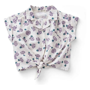 Soor Ploom - Blusa Loli Flowers de Algodón Orgánico | Blanco