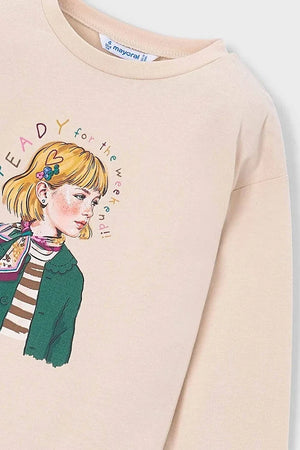 Blusa de algodón de manga larga para niños de Mayoral