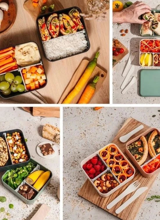 Monbento - Caja Bento de Compartimentos Flexibles | Rosa Polvo
