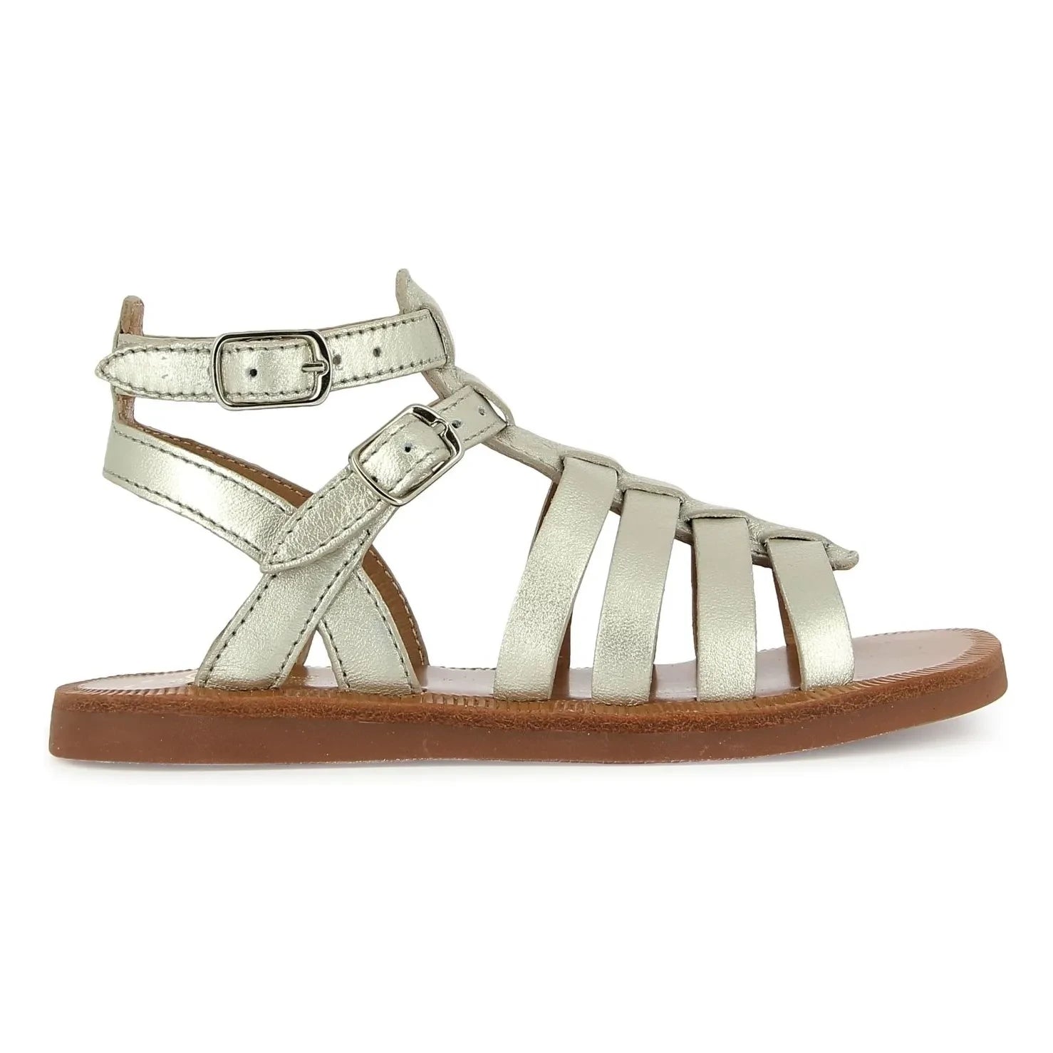 Pom d'Api - Sandalias gladiador Plagette | Plata
