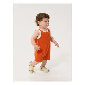 Bobo Choses - Mono Rib de Algodón Orgánico con Estampado de Pájaros | Naranja