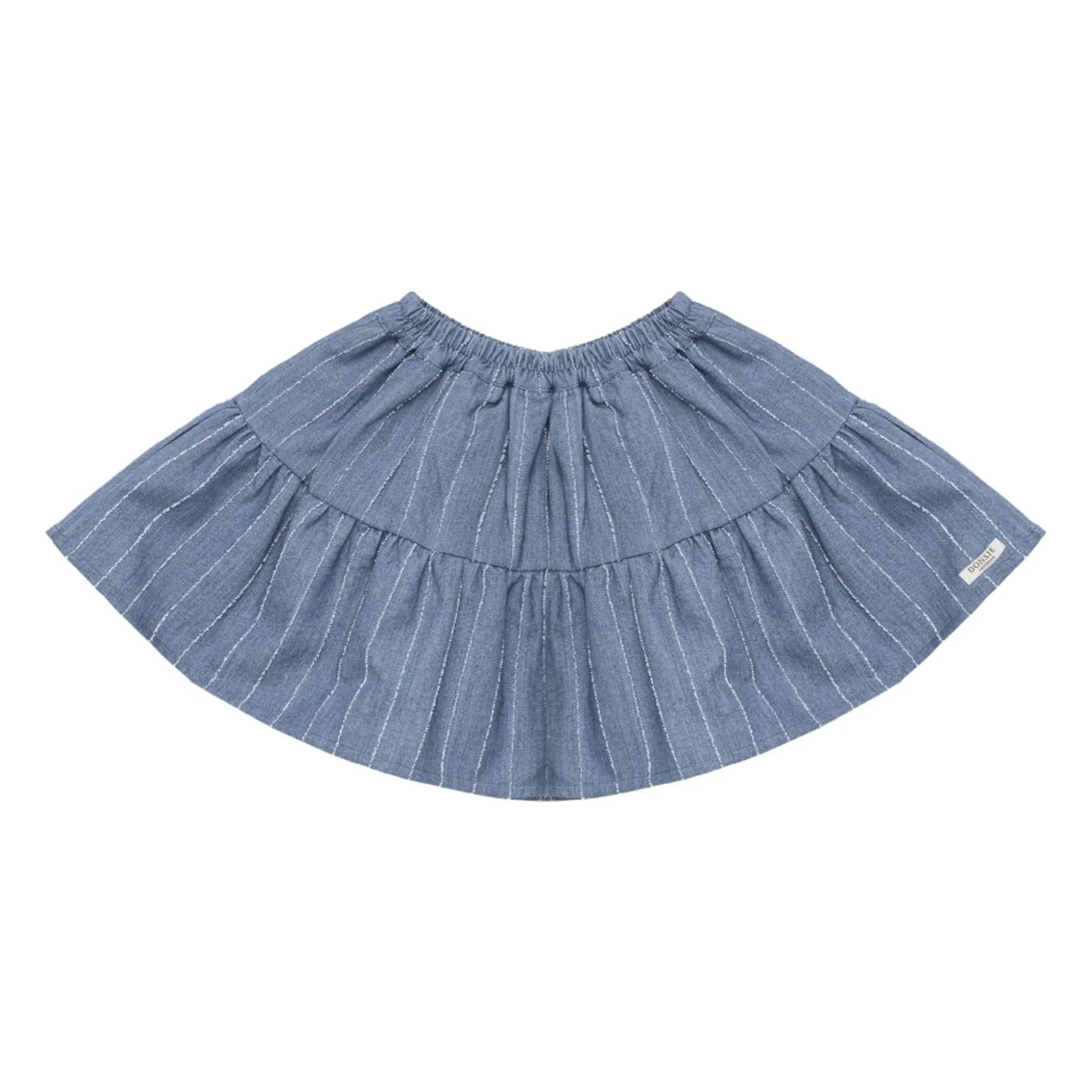 Donsje - Falda Lazie de rayas | Azul Denim