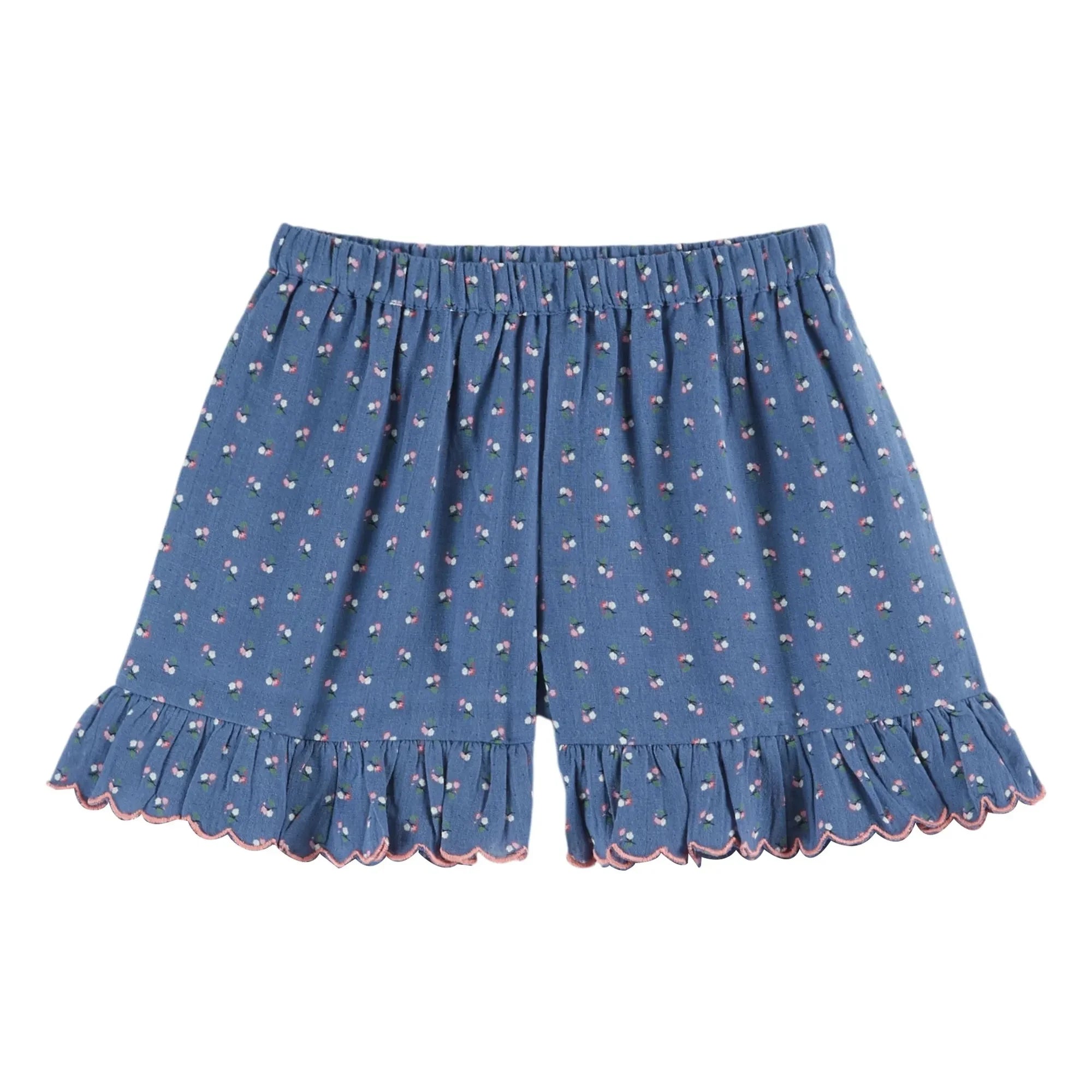 Emile et Ida - Short con volantes y estampado floral | Azul