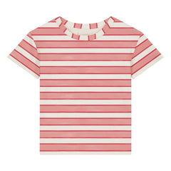 Studio Bohème - Camiseta de Algodón Orgánico Básica de Rayas | Rosa
