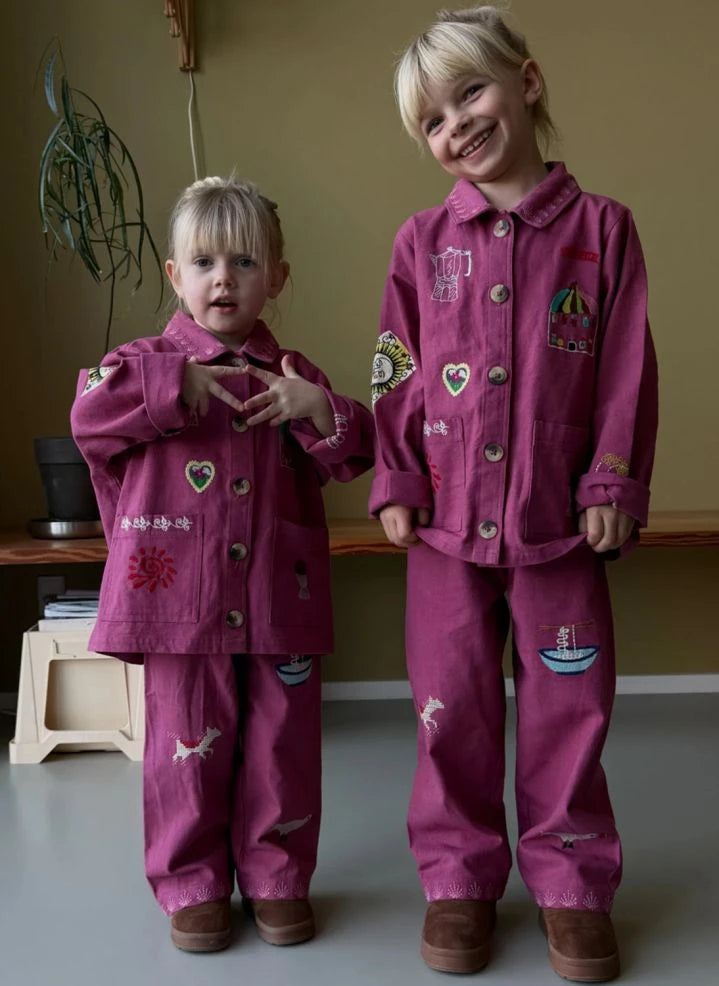 SISSEL EDELBO - Pantalón de algodón orgánico Oda - Colección infantil | Fucsia
