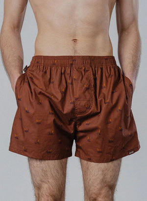 Pockies - Fox Boxer Şort | Kahverengi