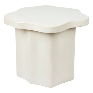 Broste Copenhagen - Sonja mesa auxiliar efecto piedra | Crema