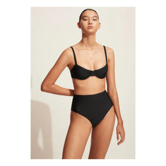 Matteau - Top de bikini sin aros | Negro