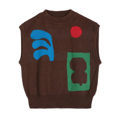 Bobo Choses - Jersey de jacquard de algodón orgánico | Marrón oscuro