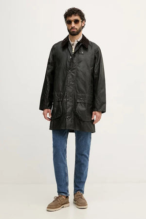 Chaqueta Barbour larga de algodón para hombre