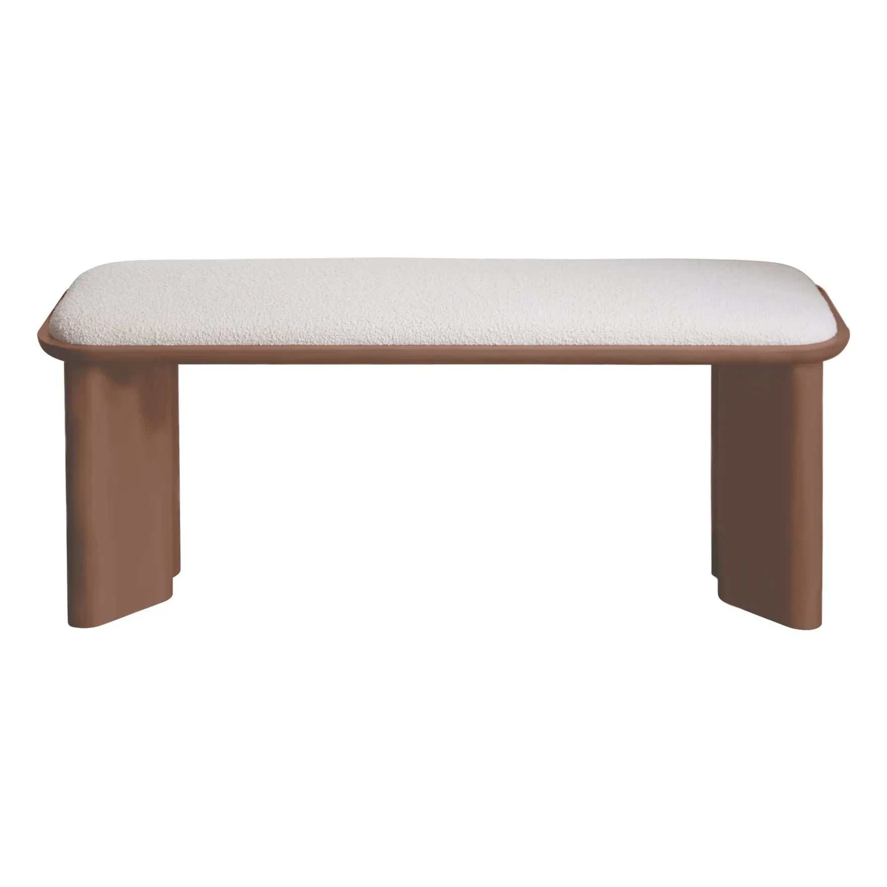 Gabrielle Paris - Banco Lazarus de madera pulida | Cranberry