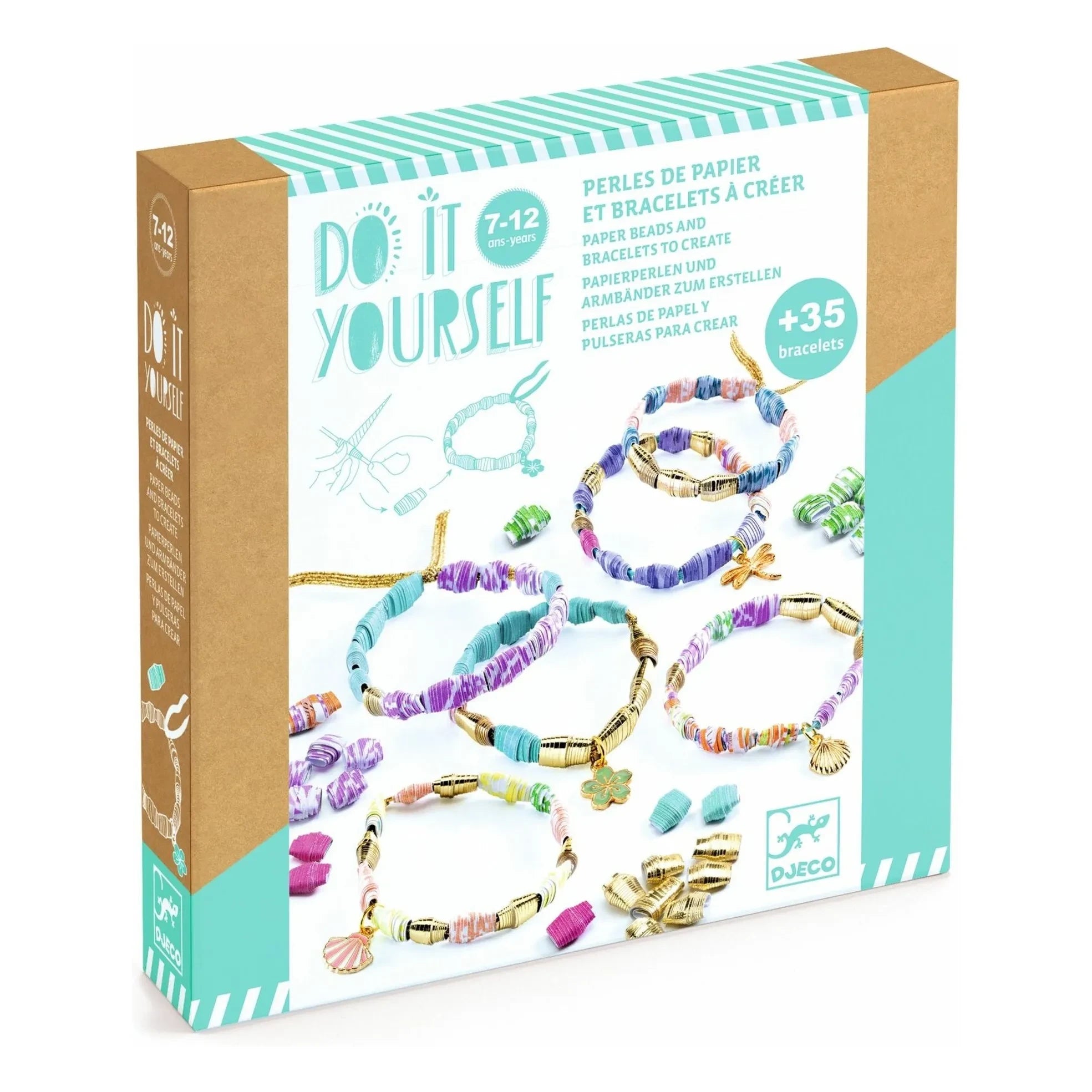 Djeco - Set de bricolaje - Cuentas y pulseras, para crear