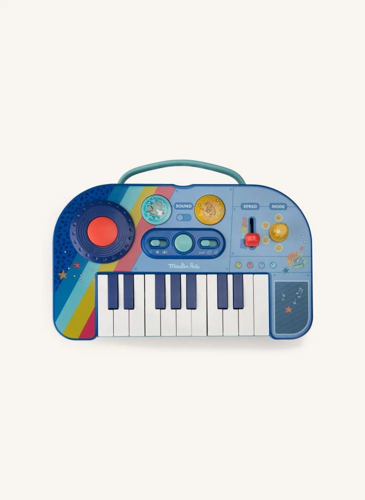 Moulin Roty - Piano Sensorial - Puce & Pilou | Azul