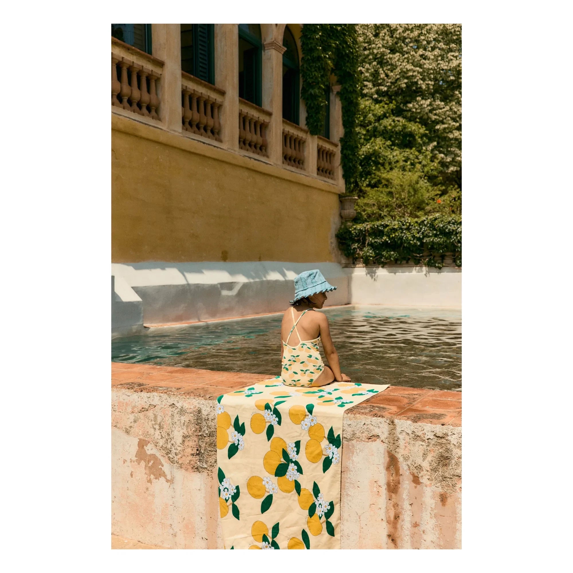 Tinycottons - Toalla de Playa Naranja Algodón Orgánico | Amarillo