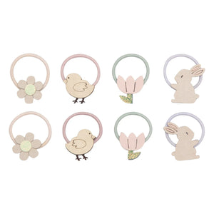 Mimi & Lula - Set de 8 mini scrunchies de Pascua | Beige