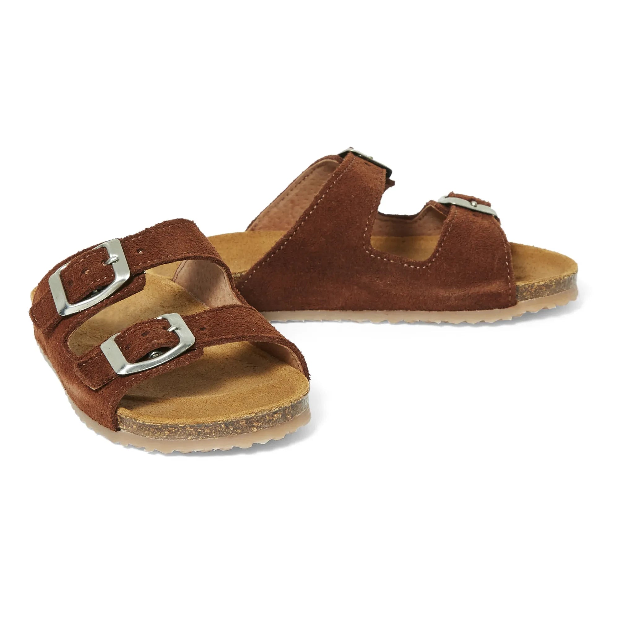 Pèpè - Two Con Me - Sandalias con doble hebilla | Marrón