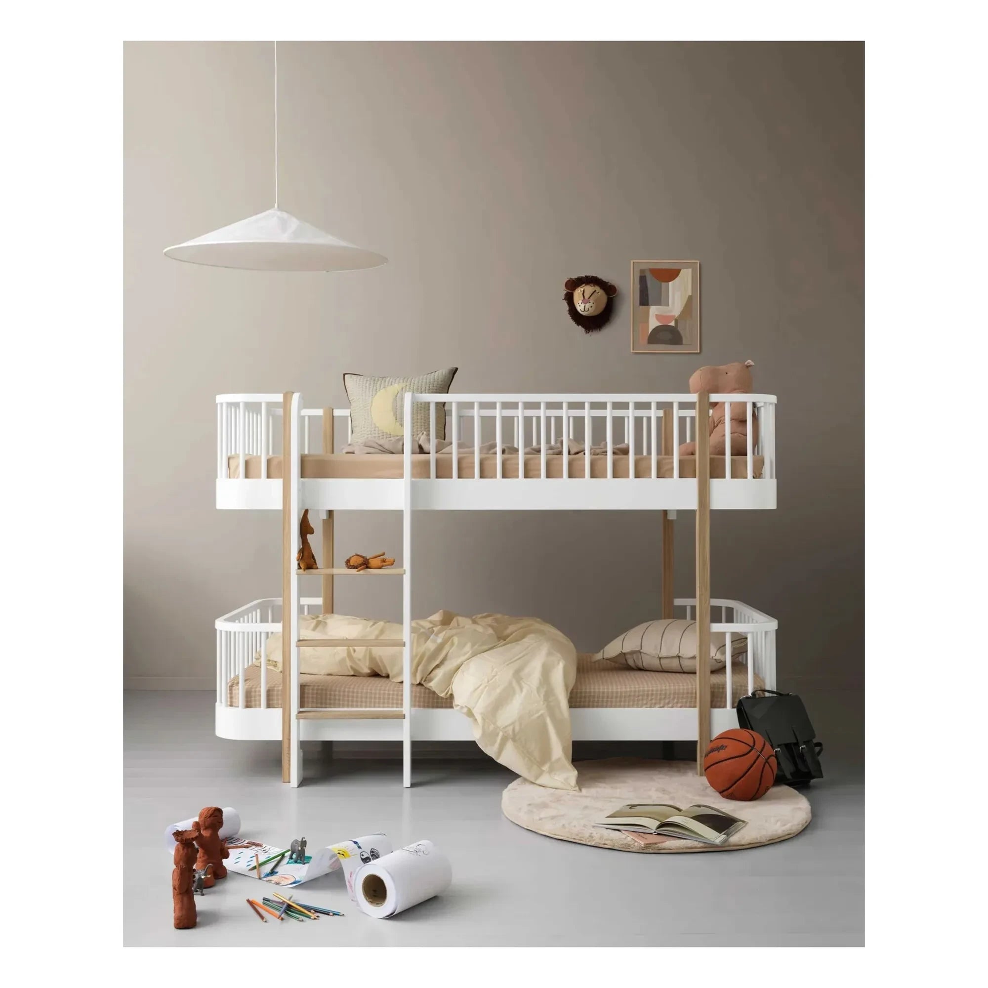 Oliver Furniture - Kit de conversión original, de cama alta a litera, blanco/roble | Roble