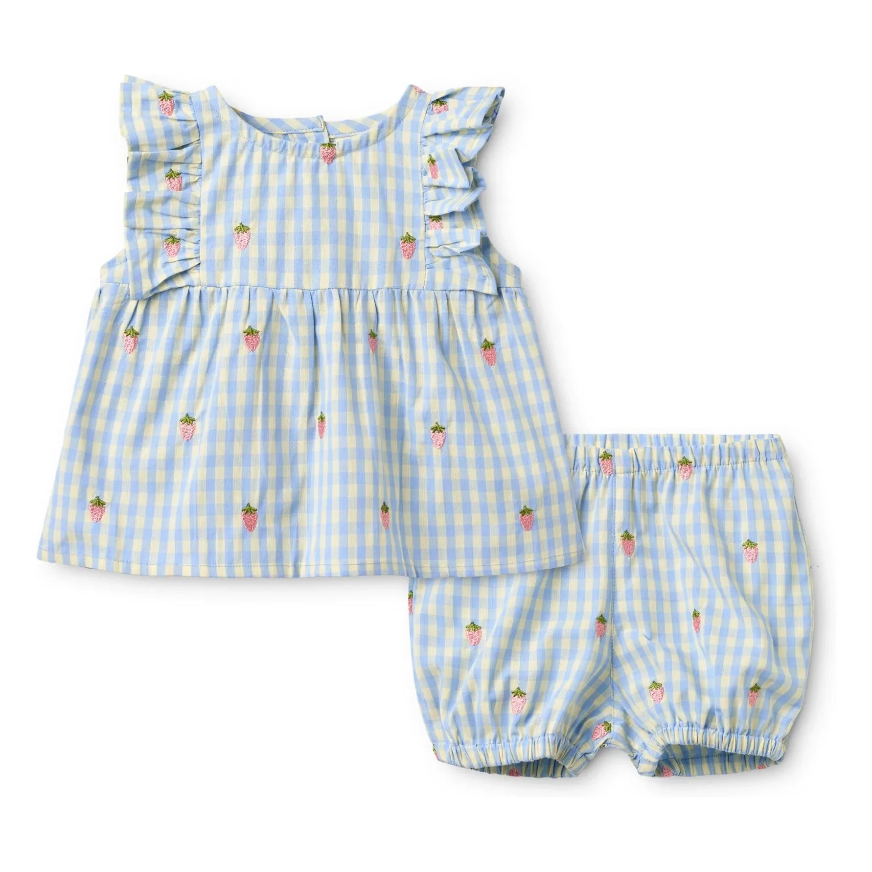 Flöss - Conjunto de top y pantalón corto Millie Vichy | Azul claro