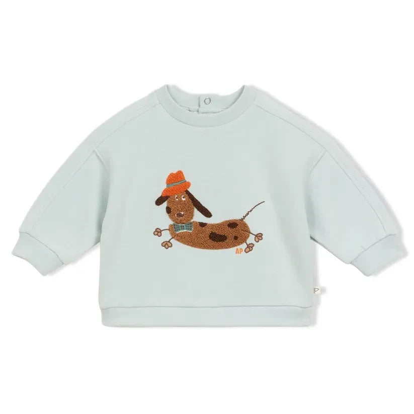 Arsène et Les Pipelettes - Sudadera de Algodón Orgánico para Perro | Azul