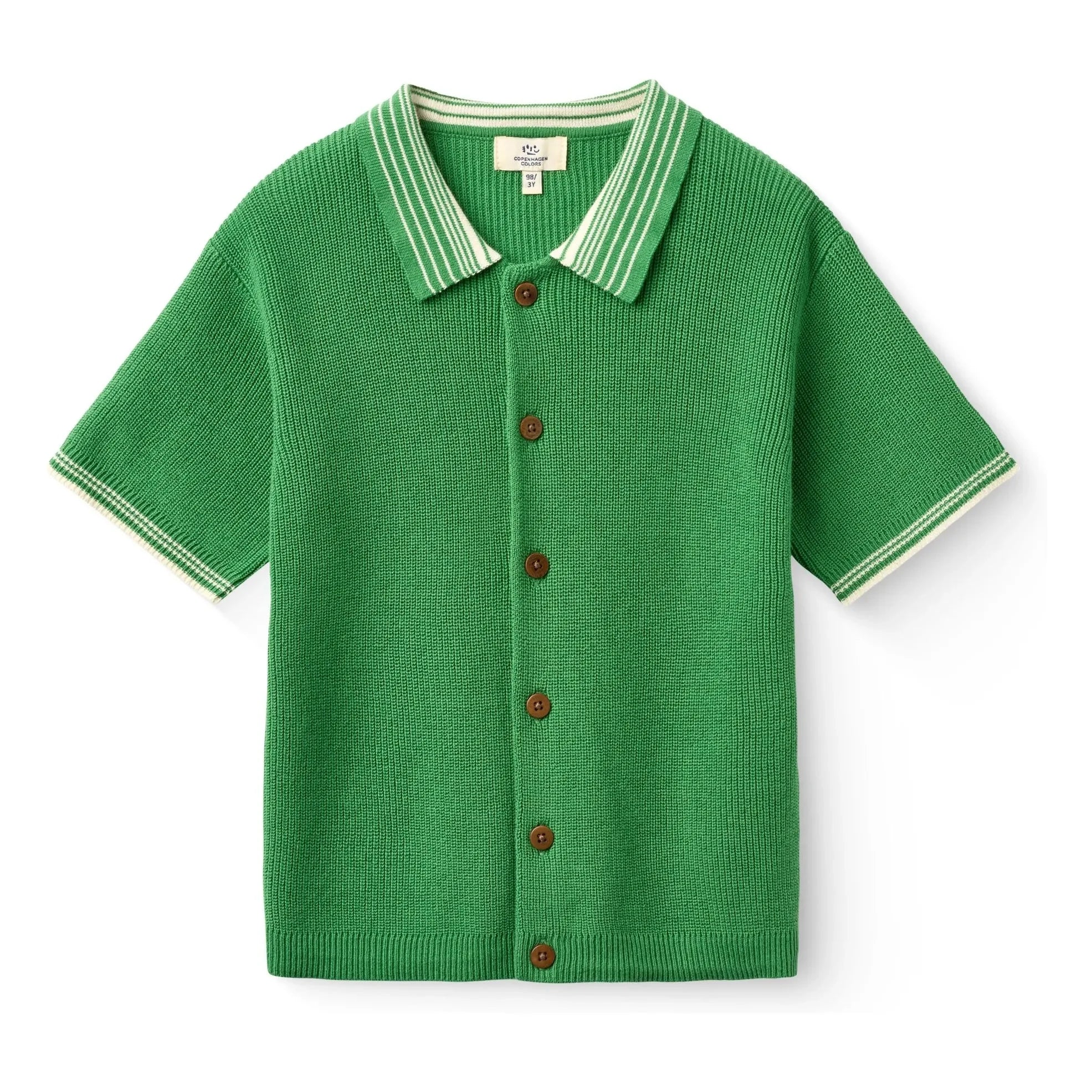 Copenhagen Colors - Polo de punto de algodón orgánico | Meadow Green