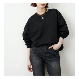 Sessùn - Sudadera de algodón con topos Chebbi | Negro
