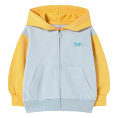 Tinycottons - Sudadera con capucha de algodón orgánico color block | Verde