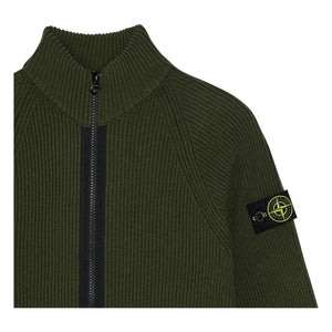 Stone Island - Chaleco de Lana con Cremallera y Logotipo | Caqui
