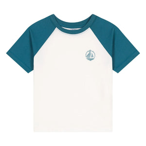 Petit Bateau - Camiseta Bibi de algodón orgánico | Azul pavo real