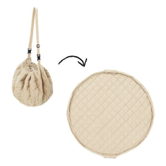 Play and Go - Bolsa / colchoneta para niños pequeños Noomad - Rayas | Mostaza