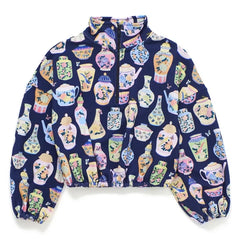 Maison Mangostan - Porselen Fermuarlı Sweatshirt | Koyu Mavi