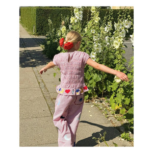 SISSEL EDELBO - Top Smocked Rayas Izquierdas - Colección Infantil | Rojo
