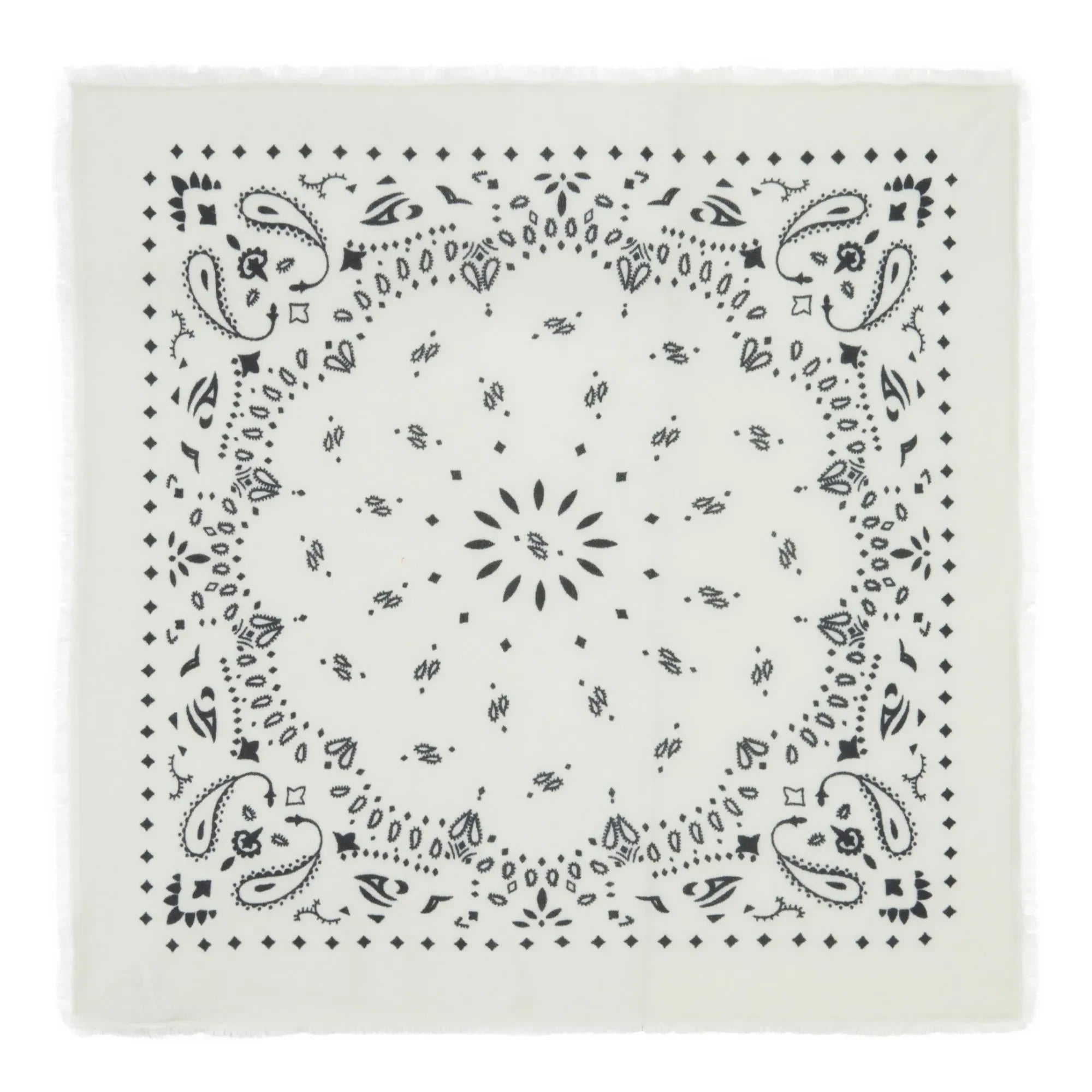 Kujten - Bandana de cachemira Hachiko | Blanco