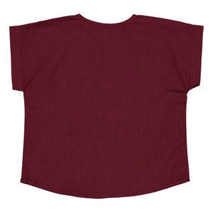 Loir - Chaqueta Corta de Lino | Burdeos