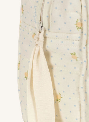 Konges Sløjd - Büyük Limon Puantiyeli Kozmetik Çantası | Sarı
