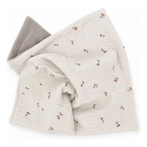 Babyshower - Edredón con estampado de cerezas | Crudo