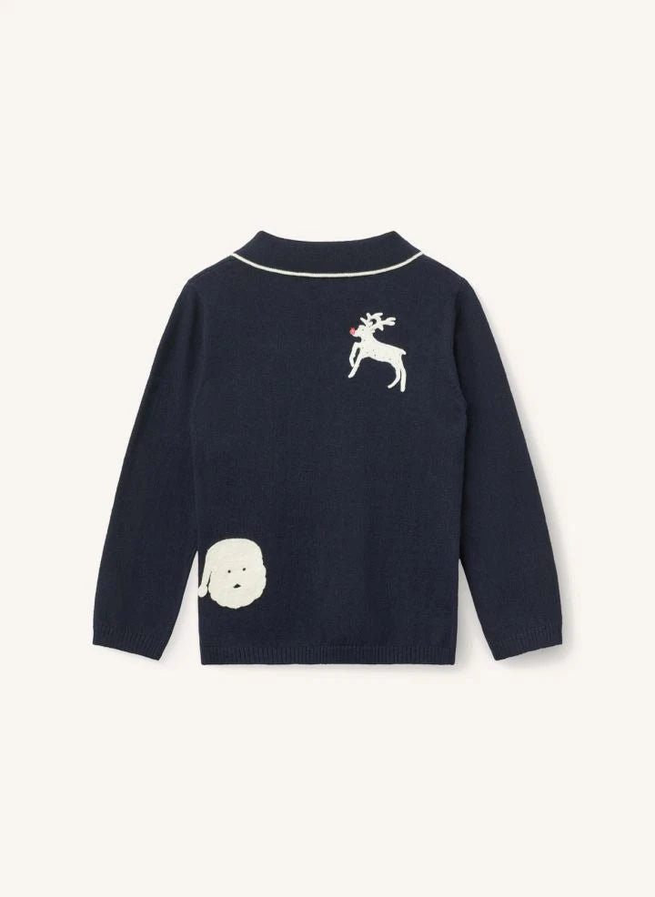 Copenhagen Colors - Camiseta de Polo con Parches de Tejido | Azul Oscuro