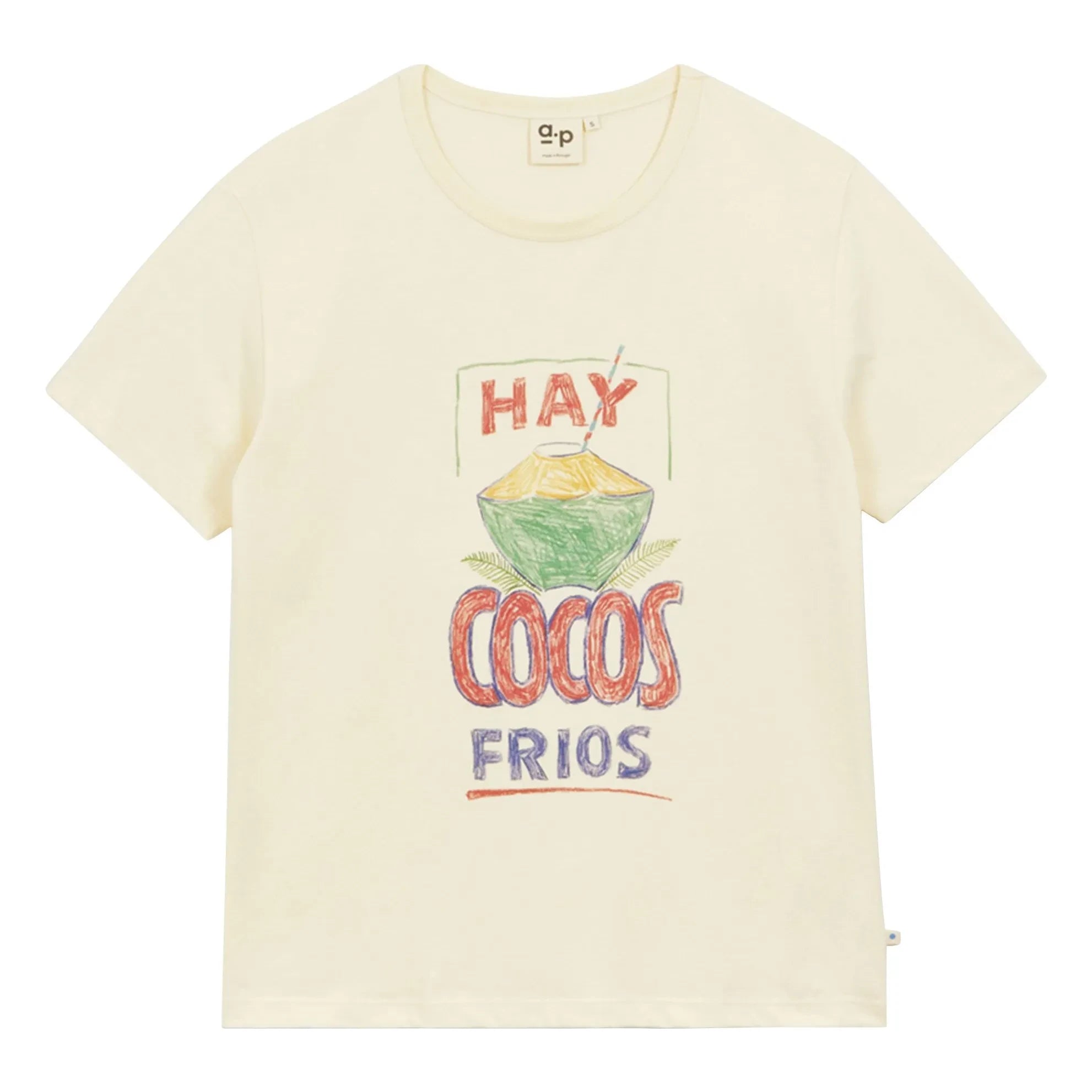 a.p - Camiseta de algodón orgánico Cocos | Crudo