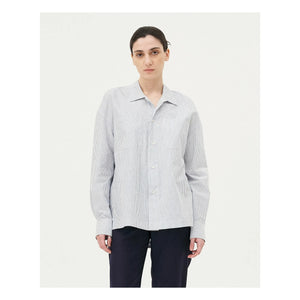 Noyoco - Camisa De Algodón Orgánico De Raya Bora | Azul Claro
